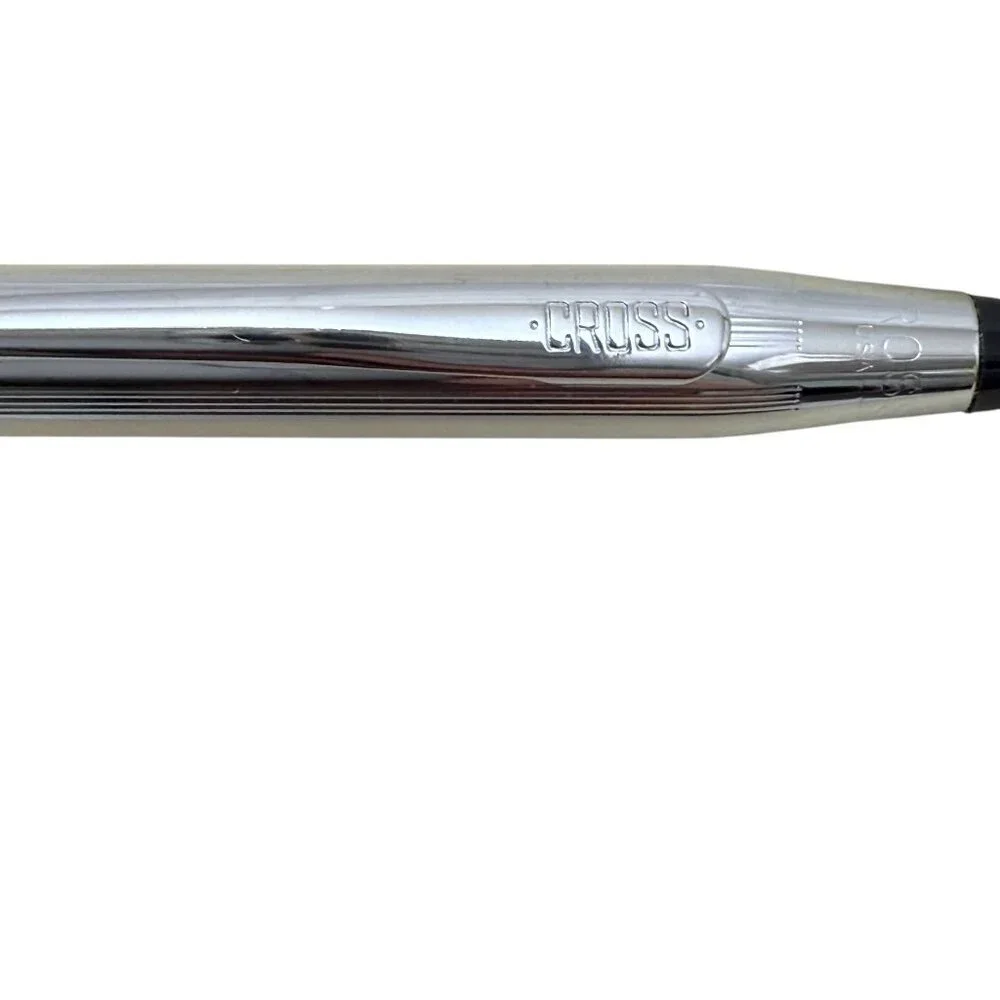 CROSS Classic Century Ballpoint Pen Chrome Lustre 3502 Green Boxed Silvertone